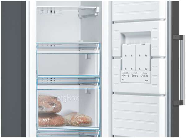 BOSCH GSN36VXEP Serie 4 Freistehender Gefrierschrank 186 x 60 cm Edelstahl schwarz